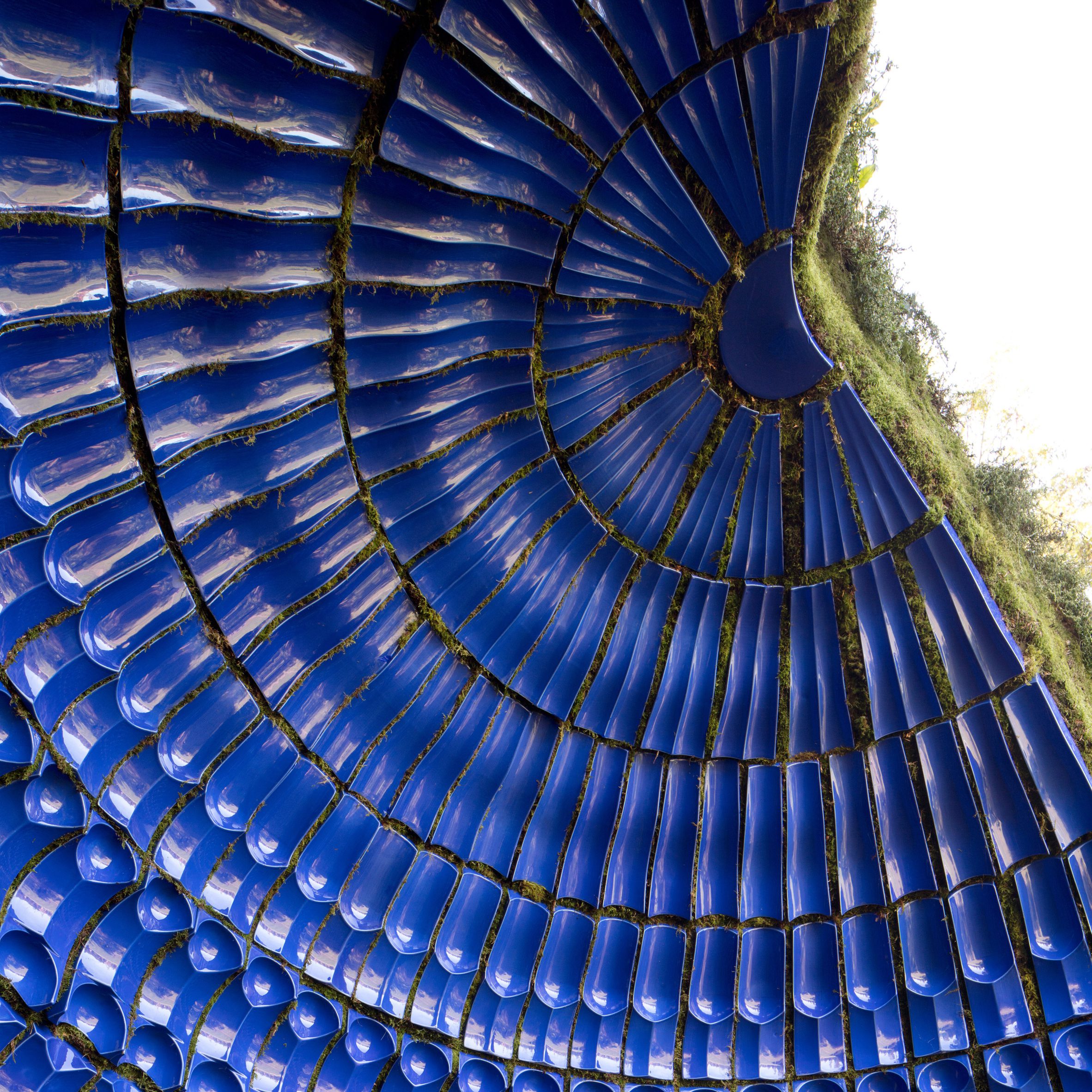 Tiled pavilion in France