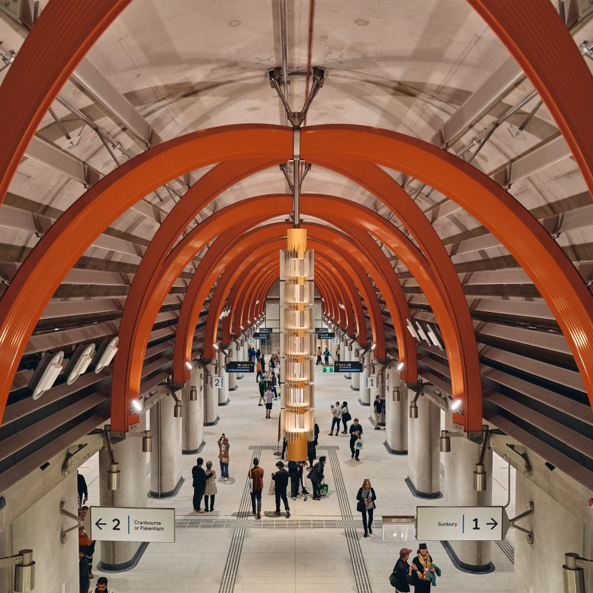 Station at Melbourne Metro Tunnel by RSHP, Hassell and WW+P Architects